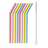 Knock Knock Pastel Silicone Straws (Set of 8) - Knock Knock Stuff SKU 