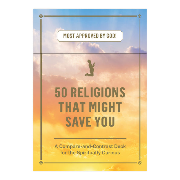 Knock Knock 50 Religions That Might Save You Deck - Knock Knock Stuff SKU 