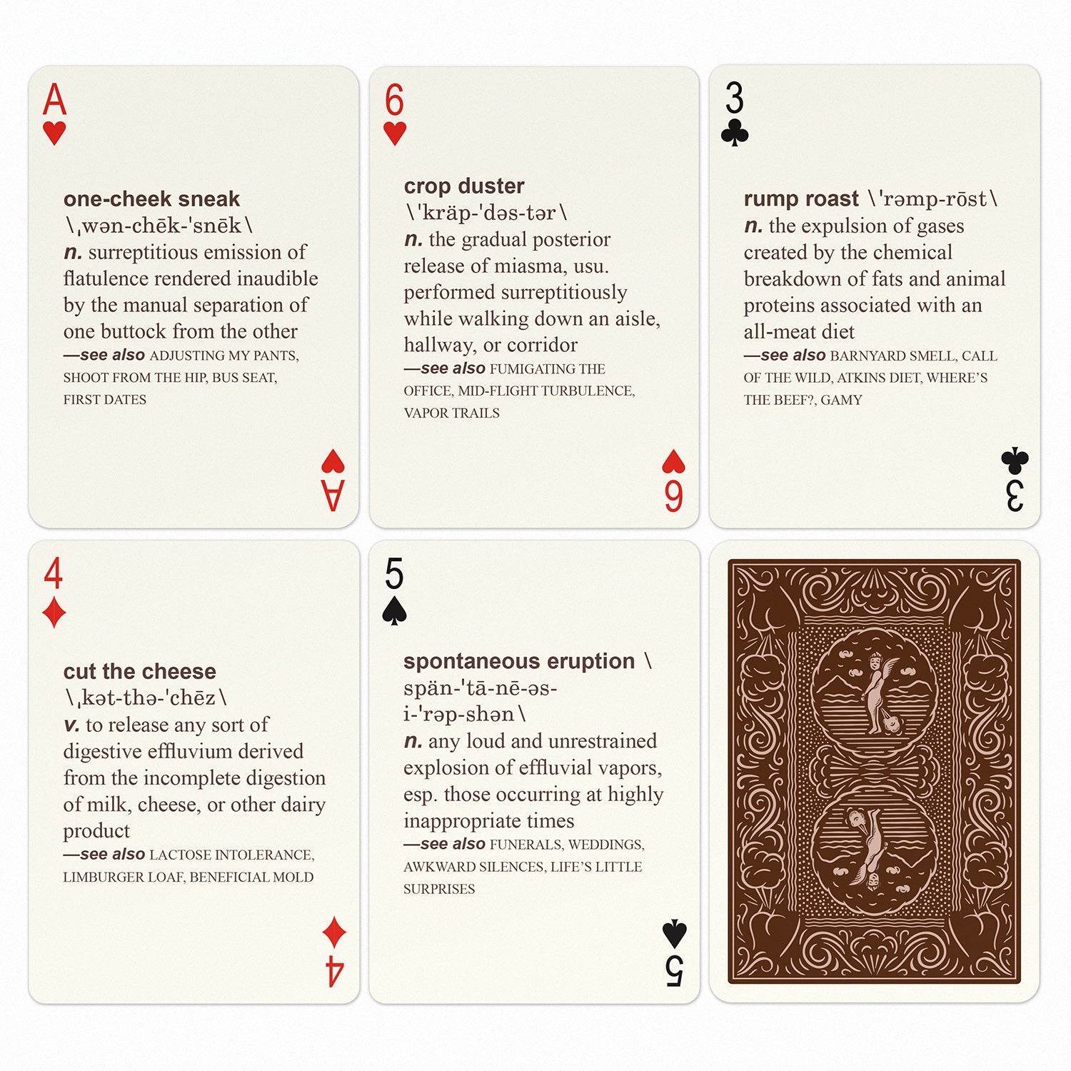 52 Farts Playing Cards Deck