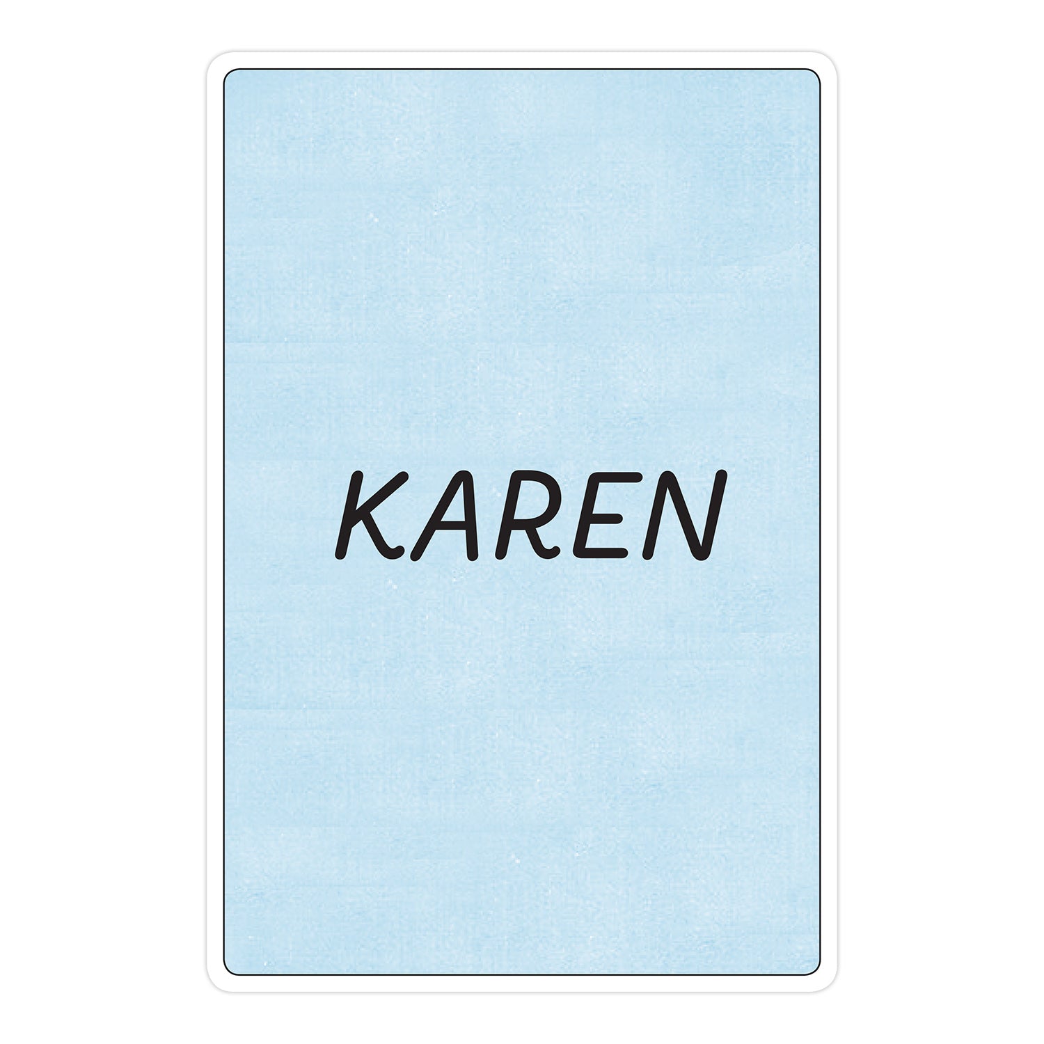 Knock Knock Slang Flashcards Deck (2021 Edition) - KAREN Front - Knock Knock Stuff SKU 1165