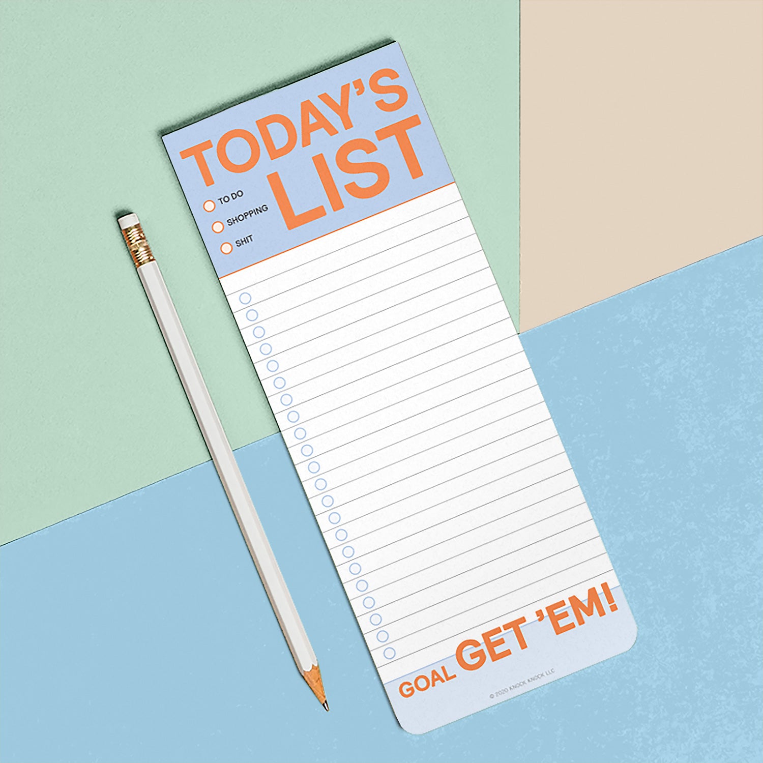 Knock Knock Today's List 3 1/2 x 9 Notepad