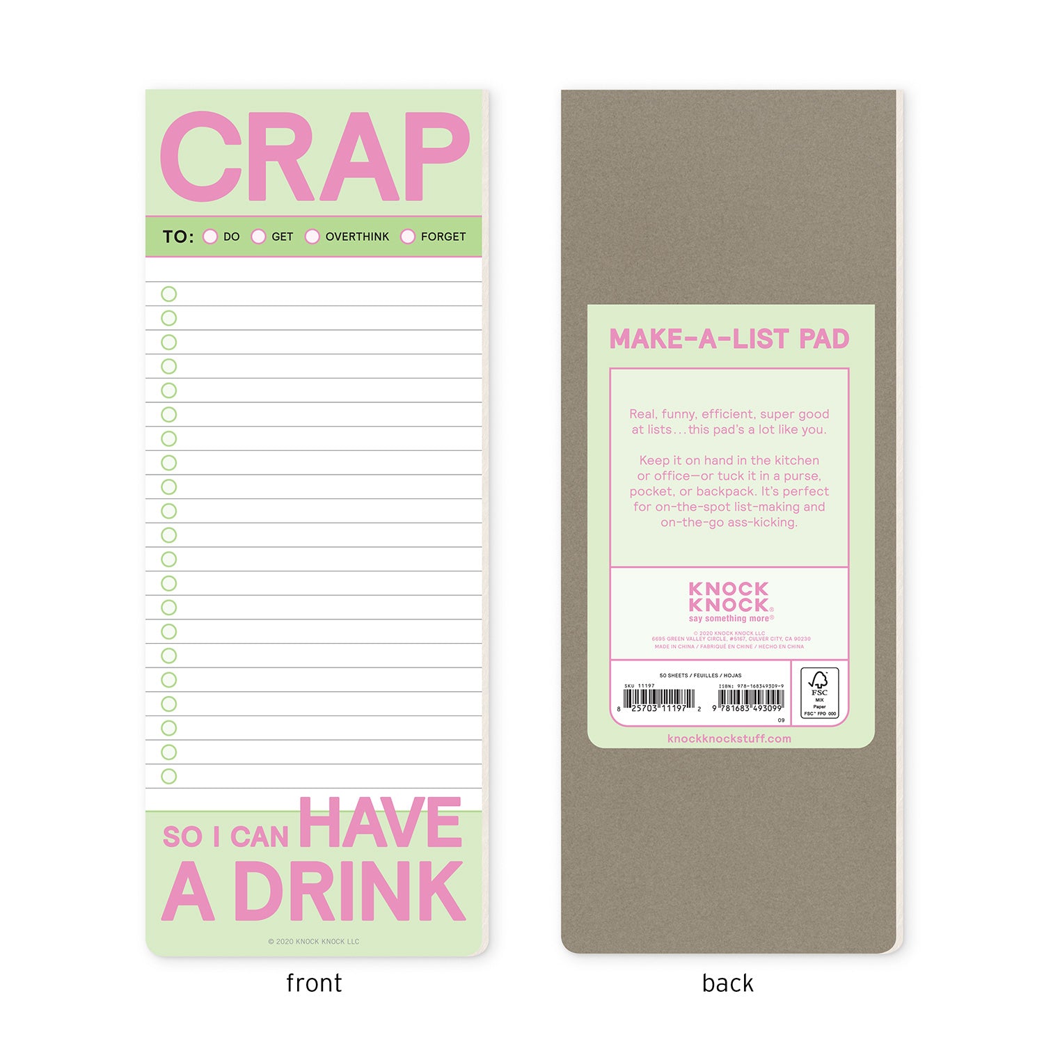 Crap Make-a-List Pad