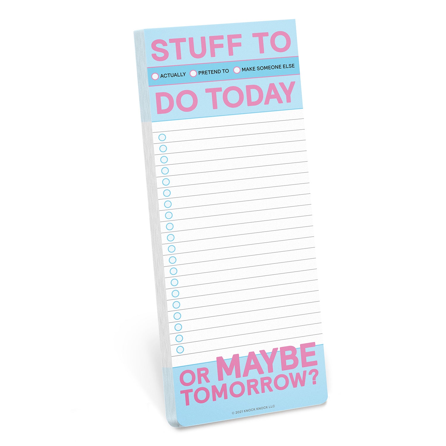 Knock Knock Stuff to Do Today Make-a-List Pad Paper To Do List Notepad - Knock Knock Stuff SKU 11198