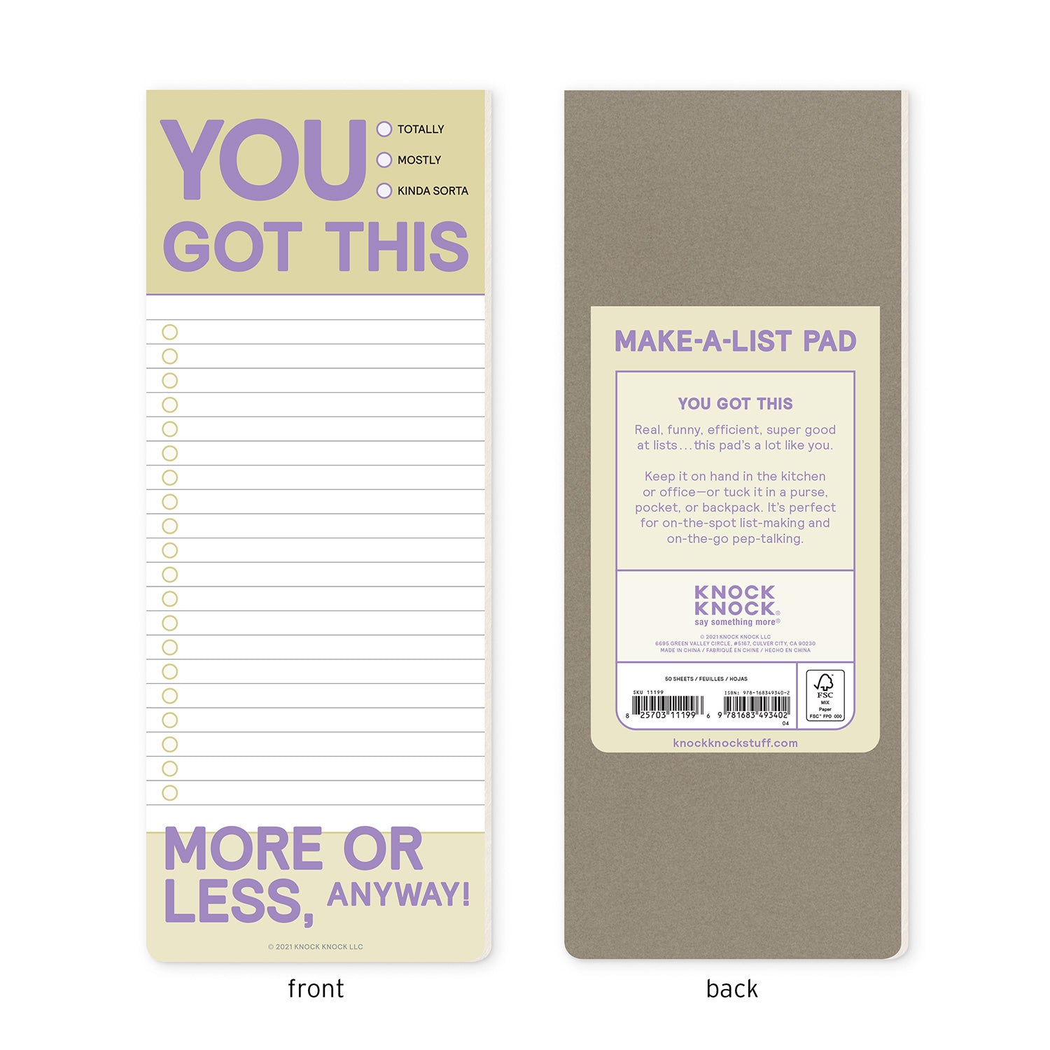 You Got This Make-a-List Pad