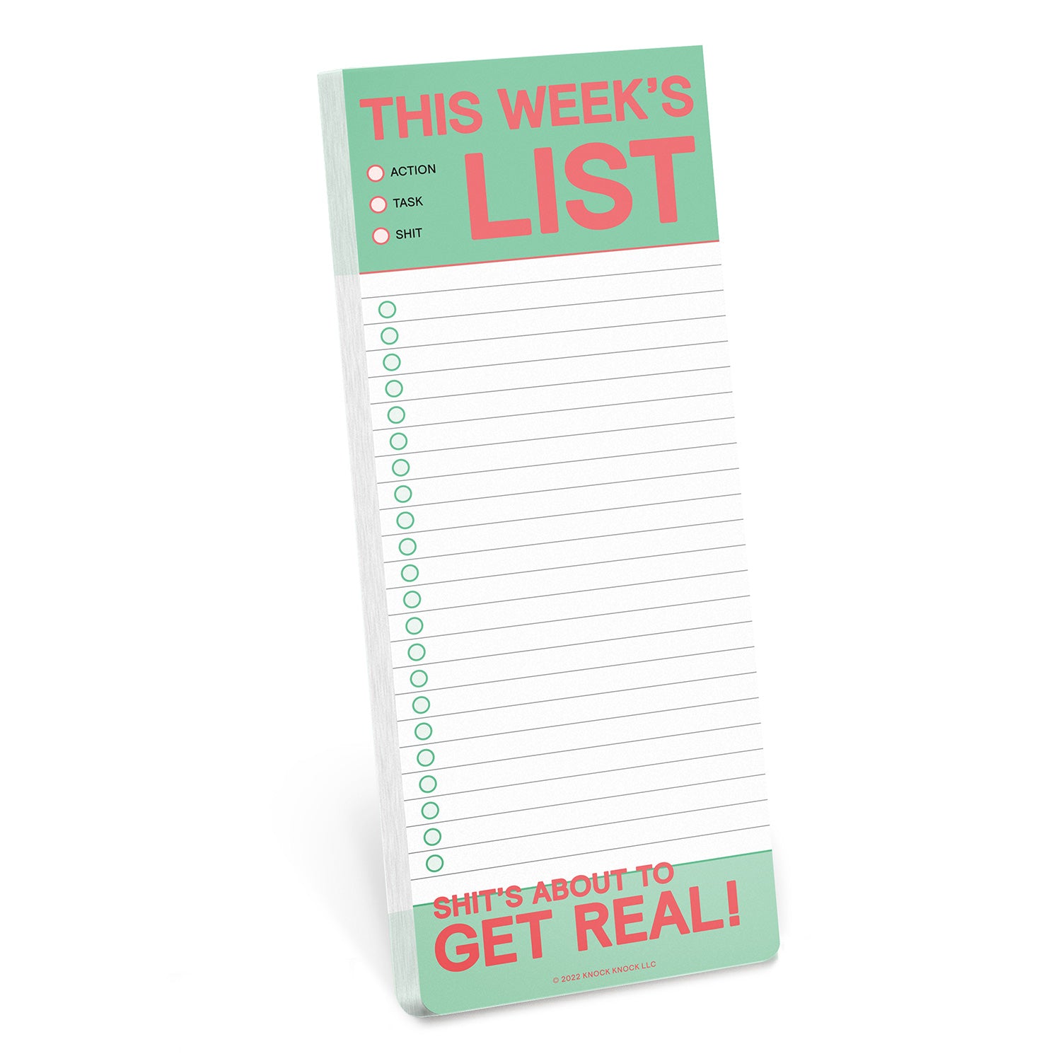 This Week’s List Make-a-List Pad by Knock Knock, SKU 11206