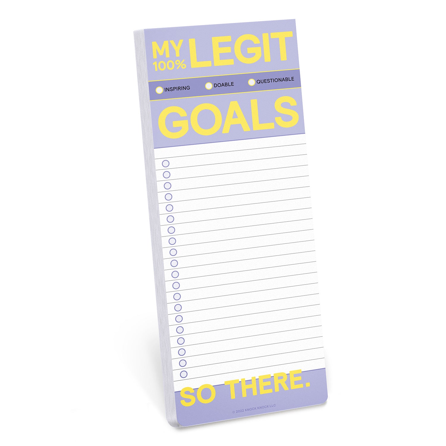 My Legit Goals Make-a-List Pad by Knock Knock, SKU 11207