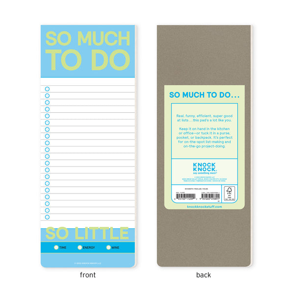 So Much to Do Make-a-List Pad