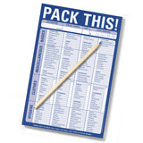 Knock Knock Pack This! Pad with Magnet (Blue) -  Knock Knock Stuff SKU 12031