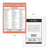 Bitch Citation Nifty Note Pad