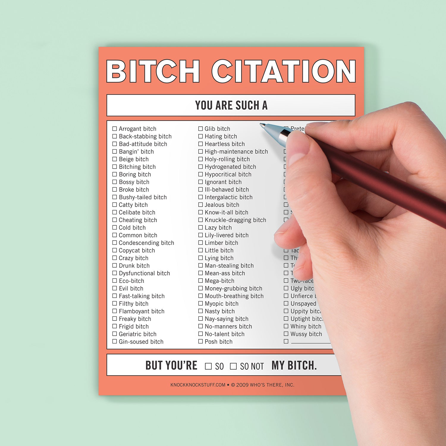 Bitch Citation Nifty Note Pad