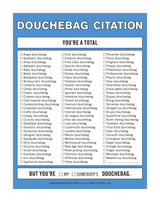 Douchebag Citation Nifty Note