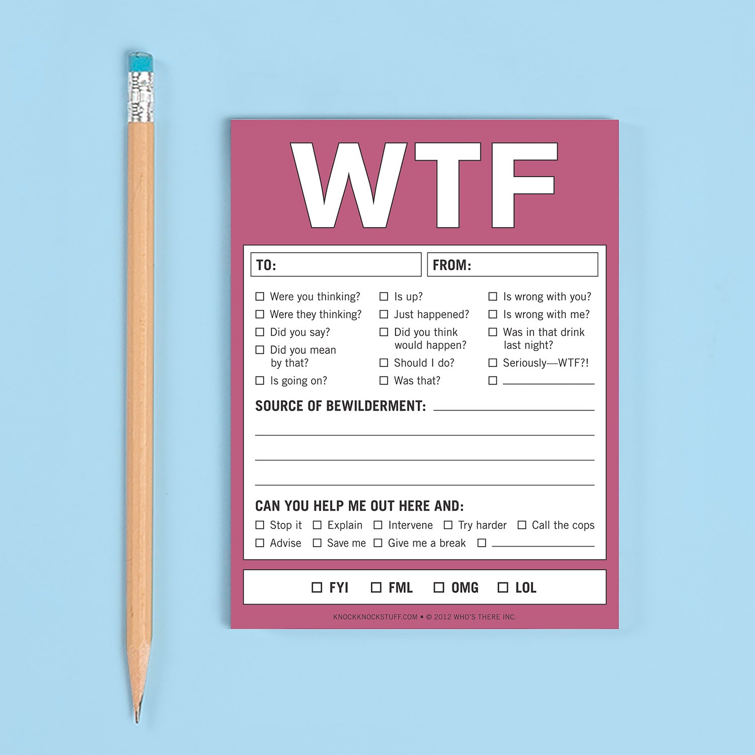 WTF Nifty Note Pad (Magenta Purple)