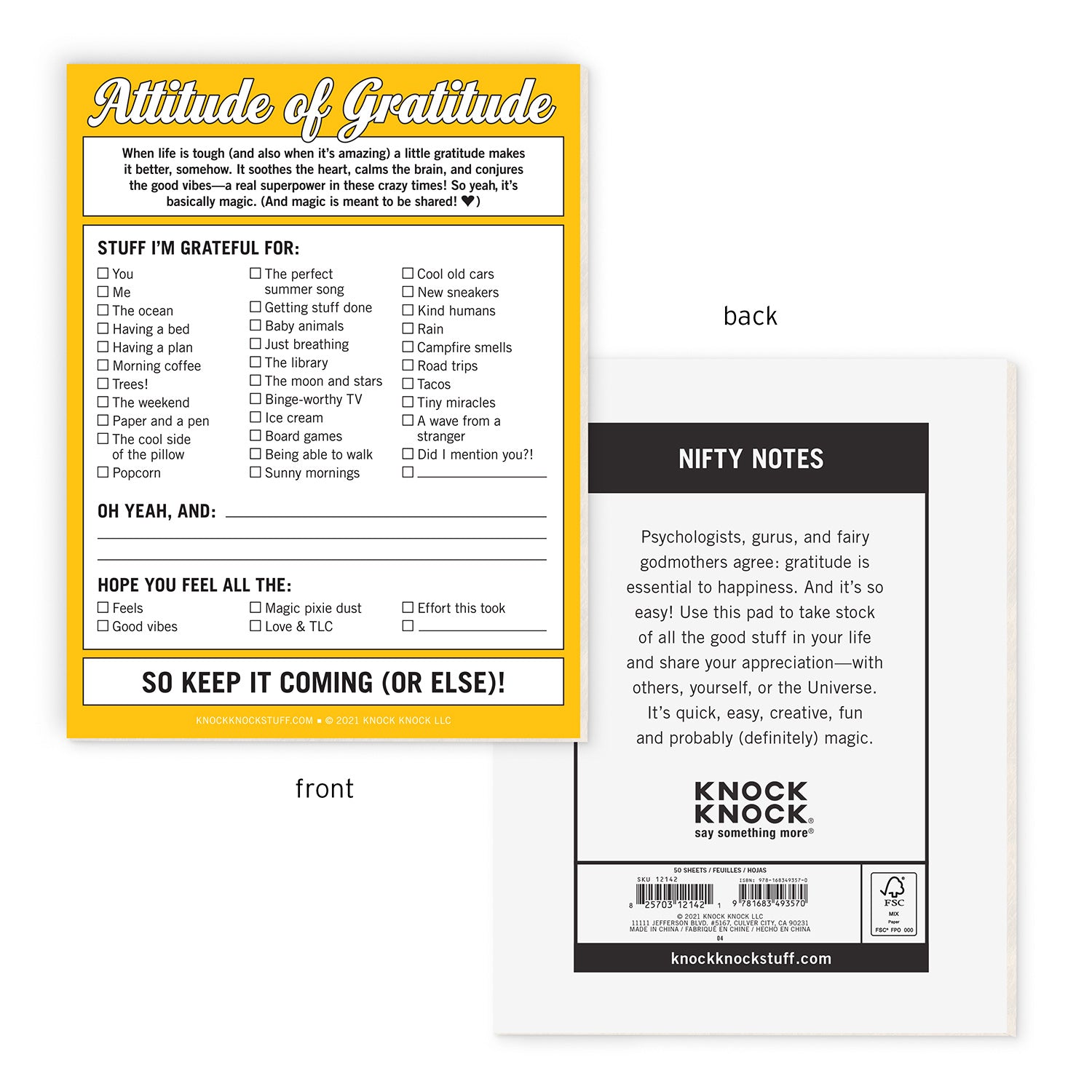 Attitude of Gratitude Nifty Note Pad