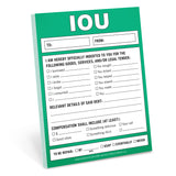 Knock Knock IOU Nifty Note Paper Notepad - Knock Knock Stuff SKU 12146