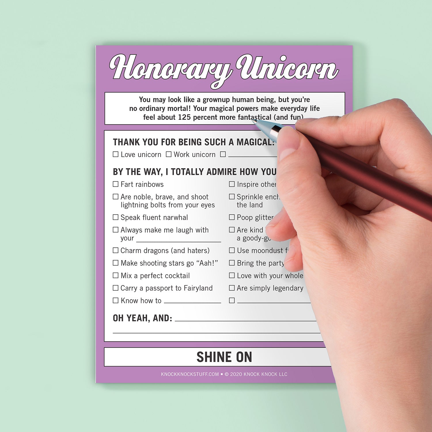 Honorary Unicorn Nifty Note Pad