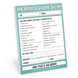 Knock Knock Permission Slip Nifty Note Paper Notepad - Knock Knock Stuff SKU 12173