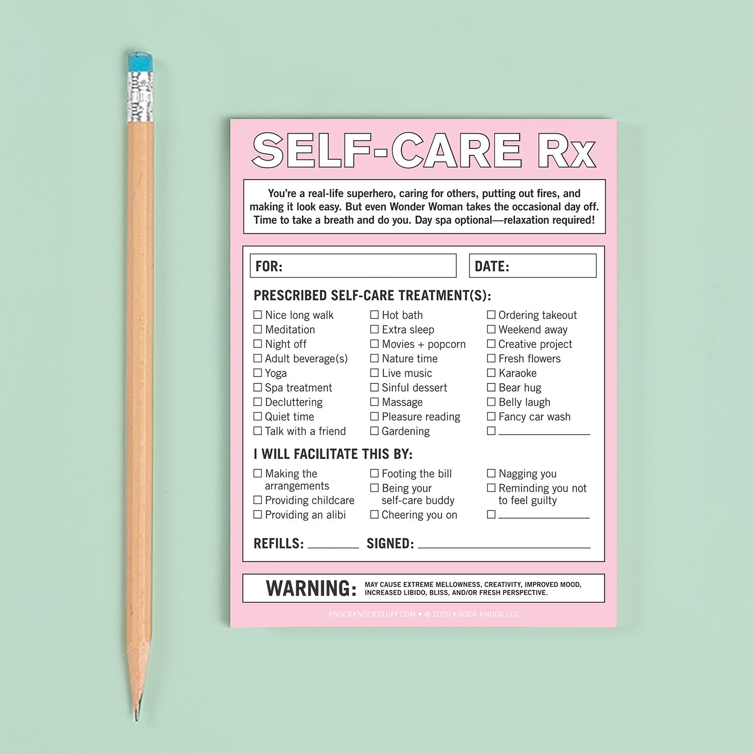 Self-Care RX Nifty Note Pad