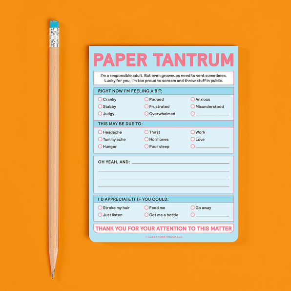 Paper Tantrum Nifty Note Pad (Pastel Version)