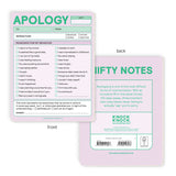 Apology Nifty Note Pad (Pastel Version)