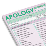 Apology Nifty Note Pad (Pastel Version)