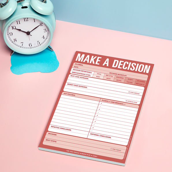 Make a Decision Pad (Red) by Knock Knock, SKU 12217