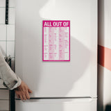 All Out Of® Pad with Magnet (Pink) by Knock Knock, SKU 12227