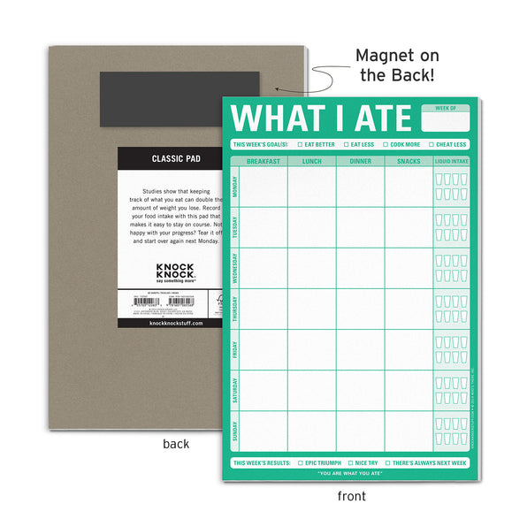 What I Ate Pad with Magnet by Knock Knock, SKU: 12263