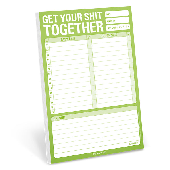 Get Your Shit Together Pad (Green) by Knock Knock, SKU: 12267
