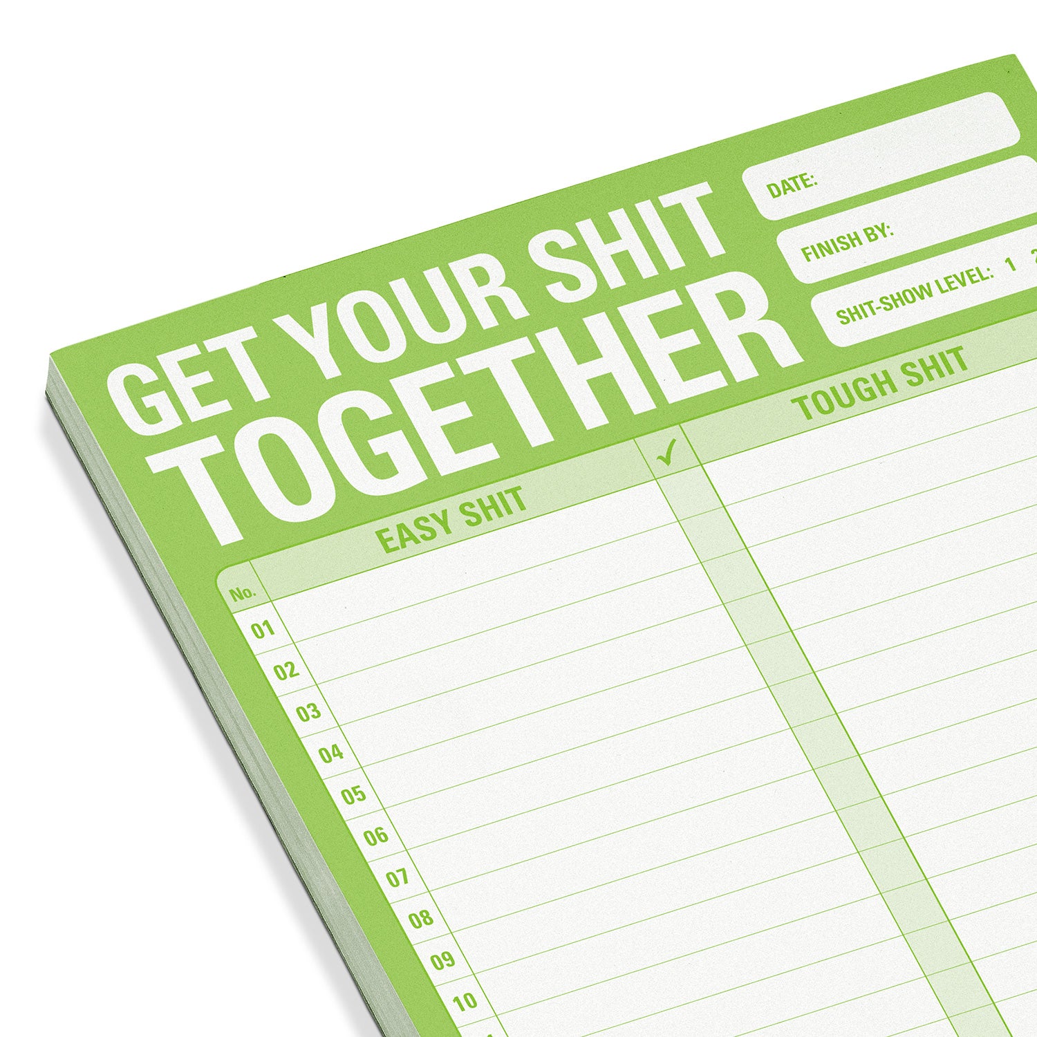 Get Your Shit Together Pad (Green) by Knock Knock, SKU: 12267