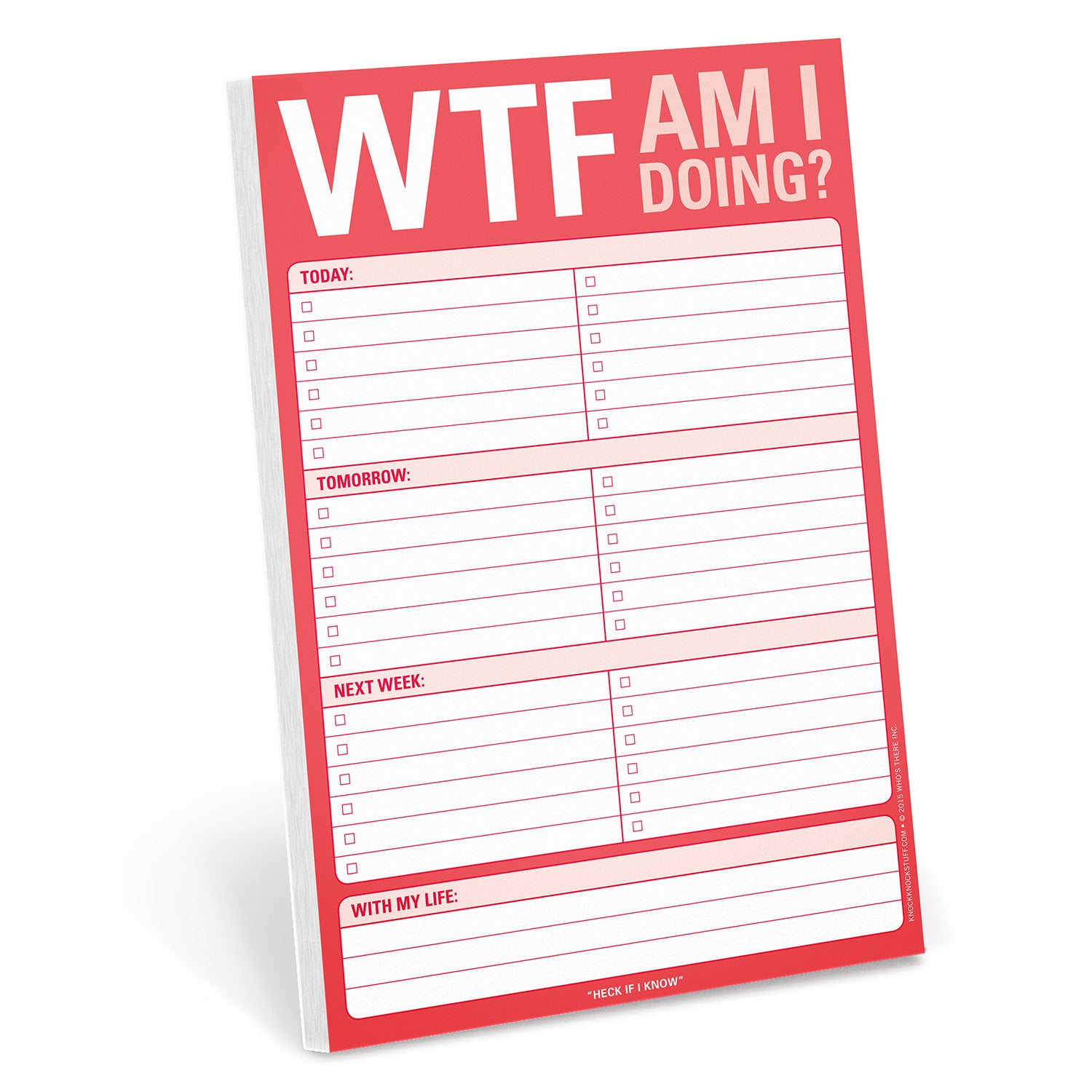 WTF Am I Doing? Pad (Red) by Knock Knock, SKU: 12269