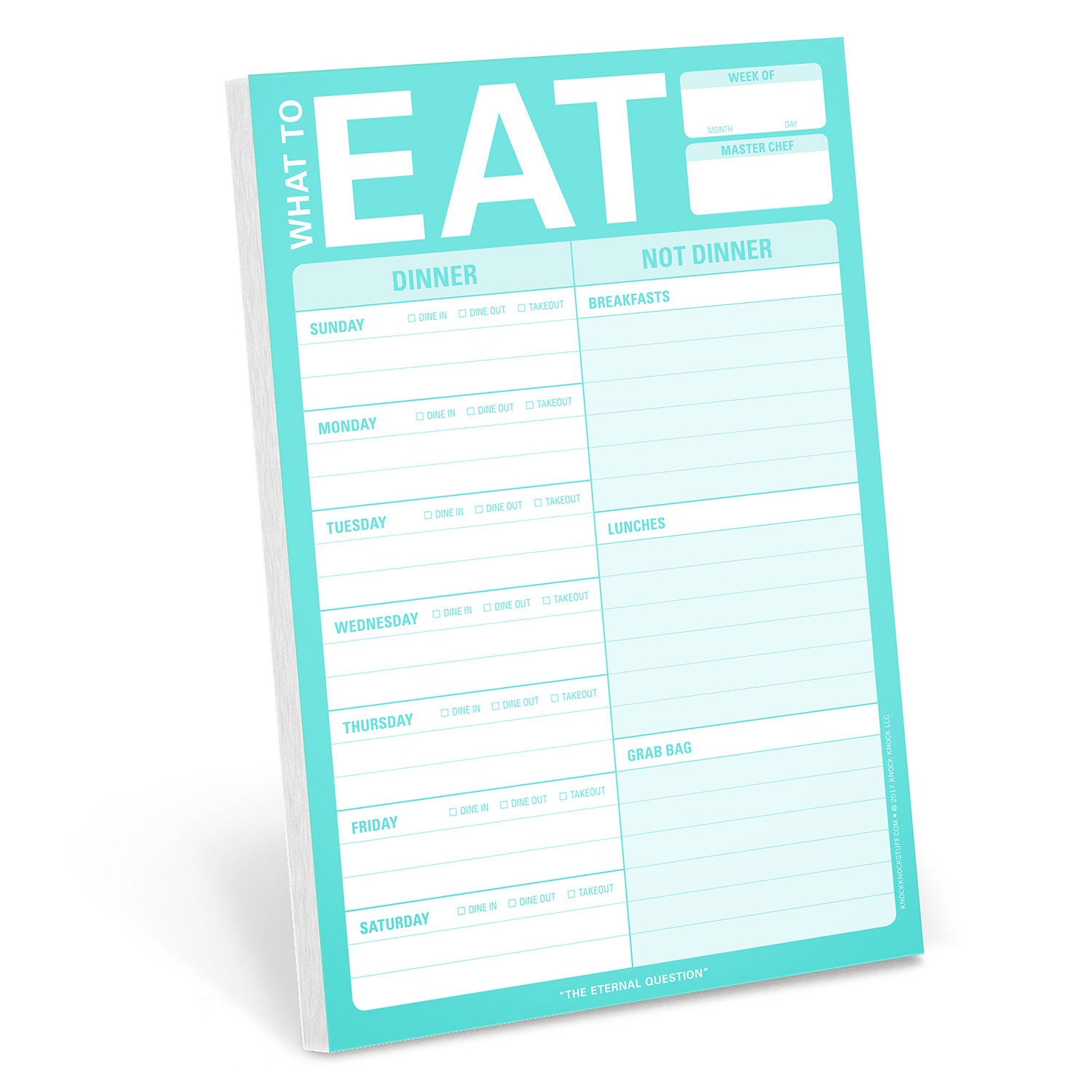 What to Eat Pad with Magnet (Mint Green) by Knock Knock, SKU: 12284