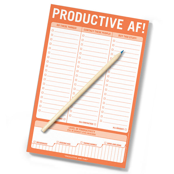 Knock Knock Productive AF! Pad Paper Notepad - Knock Knock Stuff SKU 12288