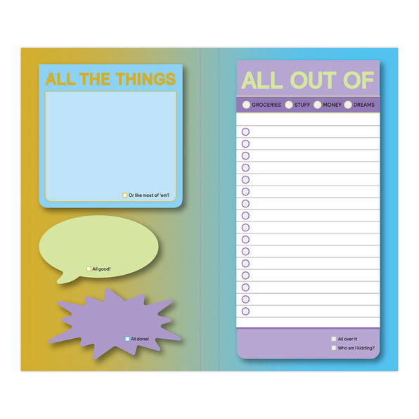 All The Things Sticky Note Variety Pack by Knock Knock, SKU 12357 (Stickies)