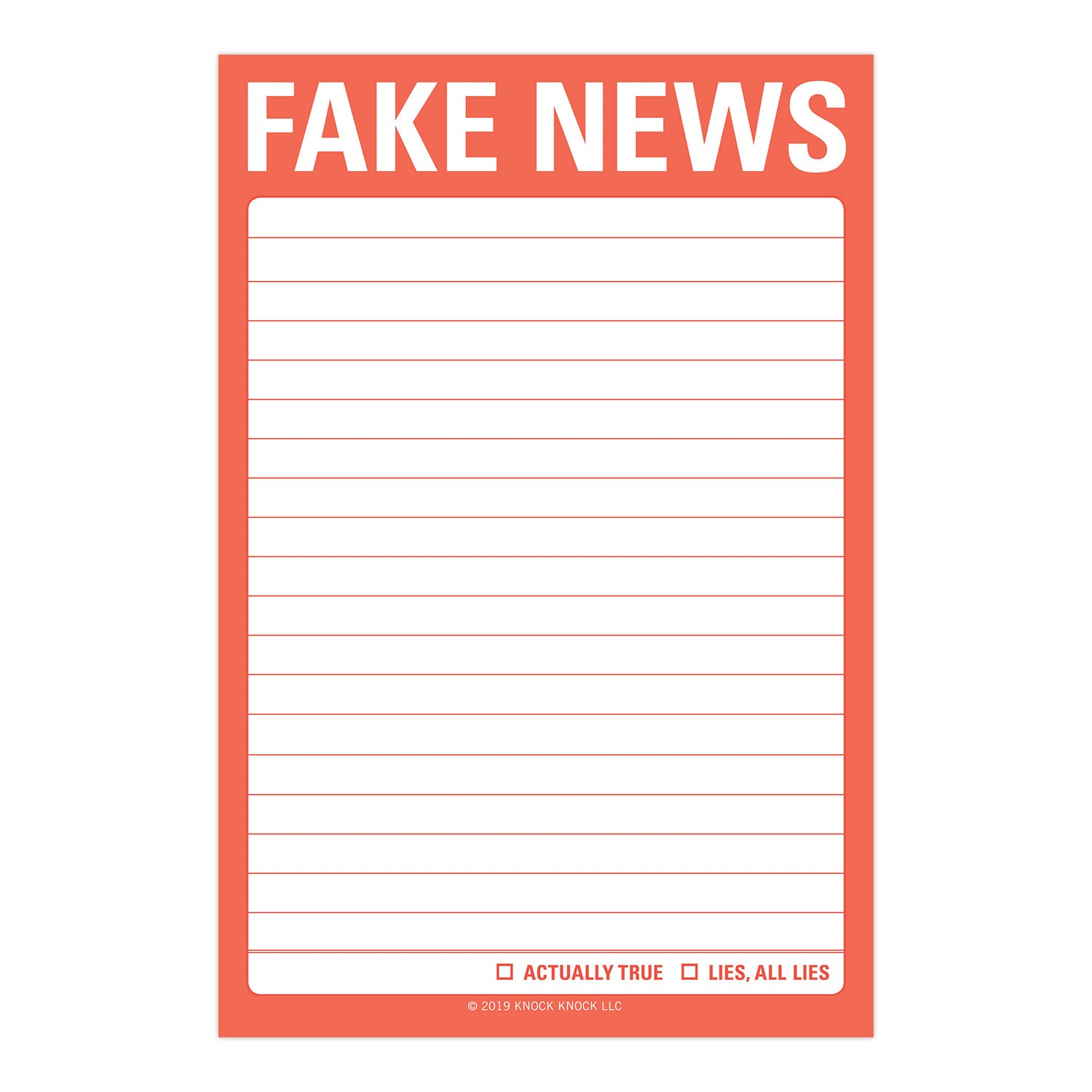 Knock Knock Fake News Great Big Sticky Notes - Knock Knock Stuff SKU 