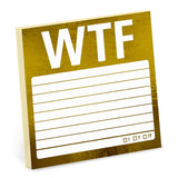 Knock Knock WTF Metallic Sticky Notes Adhesive Paper Notepad - Knock Knock Stuff SKU 12577