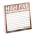 Knock Knock High Five Metallic Sticky Notes Adhesive Paper Notepad - Knock Knock Stuff SKU 12582
