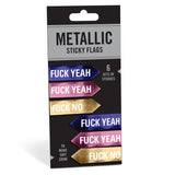 Knock Knock Fuck Yeah / Fuck No Metallic Sticky Flags Adhesive Paper Notepad Set - Knock Knock Stuff SKU 12585