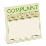 Knock Knock Complaint Sticky Notes (Pastel Version) Adhesive Paper Notepad - Knock Knock Stuff SKU 12594