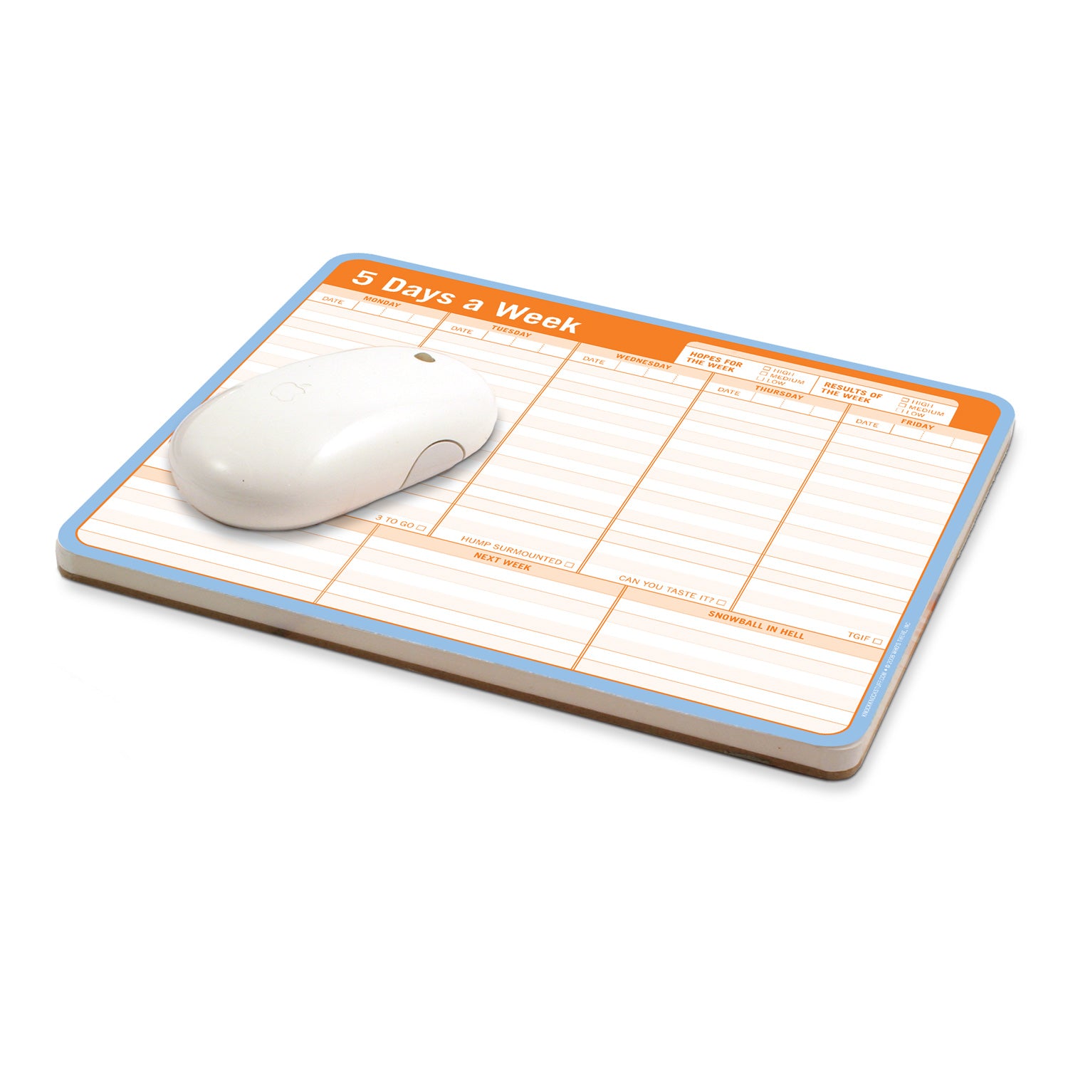 Knock Knock 5 Days a Week Paper Mousepad - Knock Knock Stuff SKU 