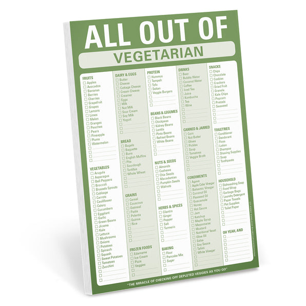 All Out Of® Pad with Magnet (Vegetarian)