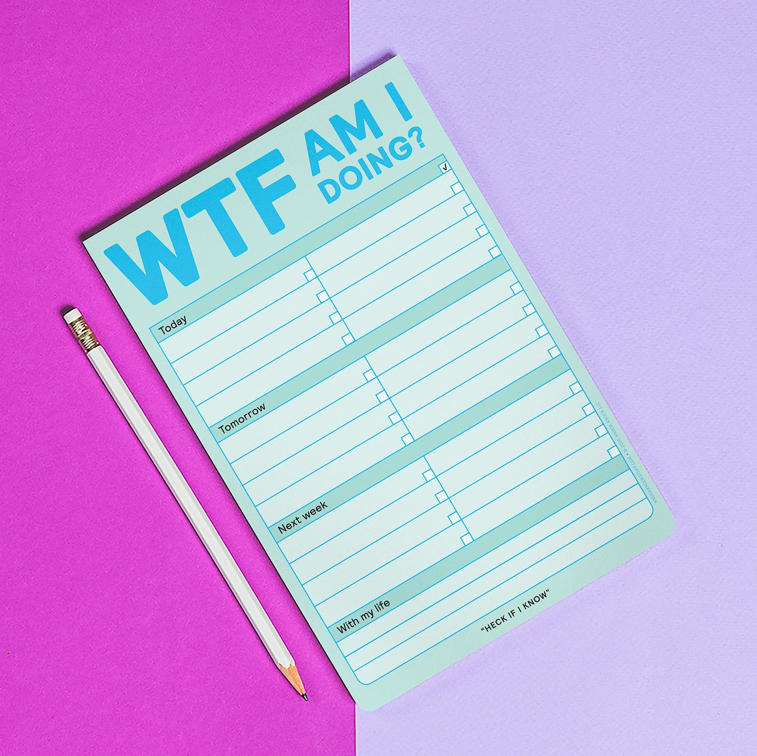 Knock Knock WTF Am I Doing? Pad, to Do List Note Pad, 6 x 9-inches (Pastel  Edition)