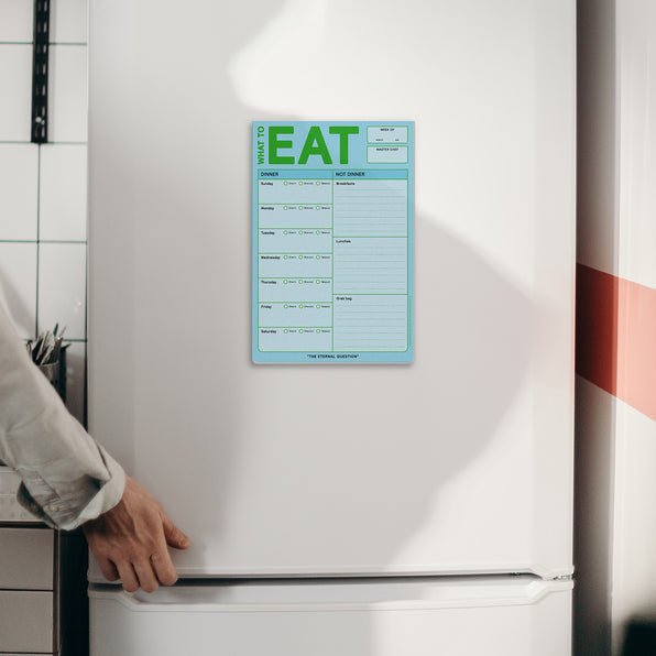 Knock Knock What to Eat Notepad with Magnet for Fridge