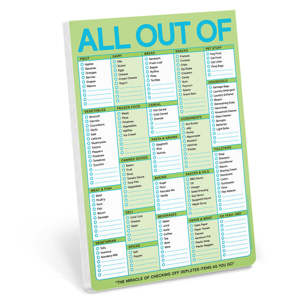 All Out Of® Pad with Magnet (Pastel Version)