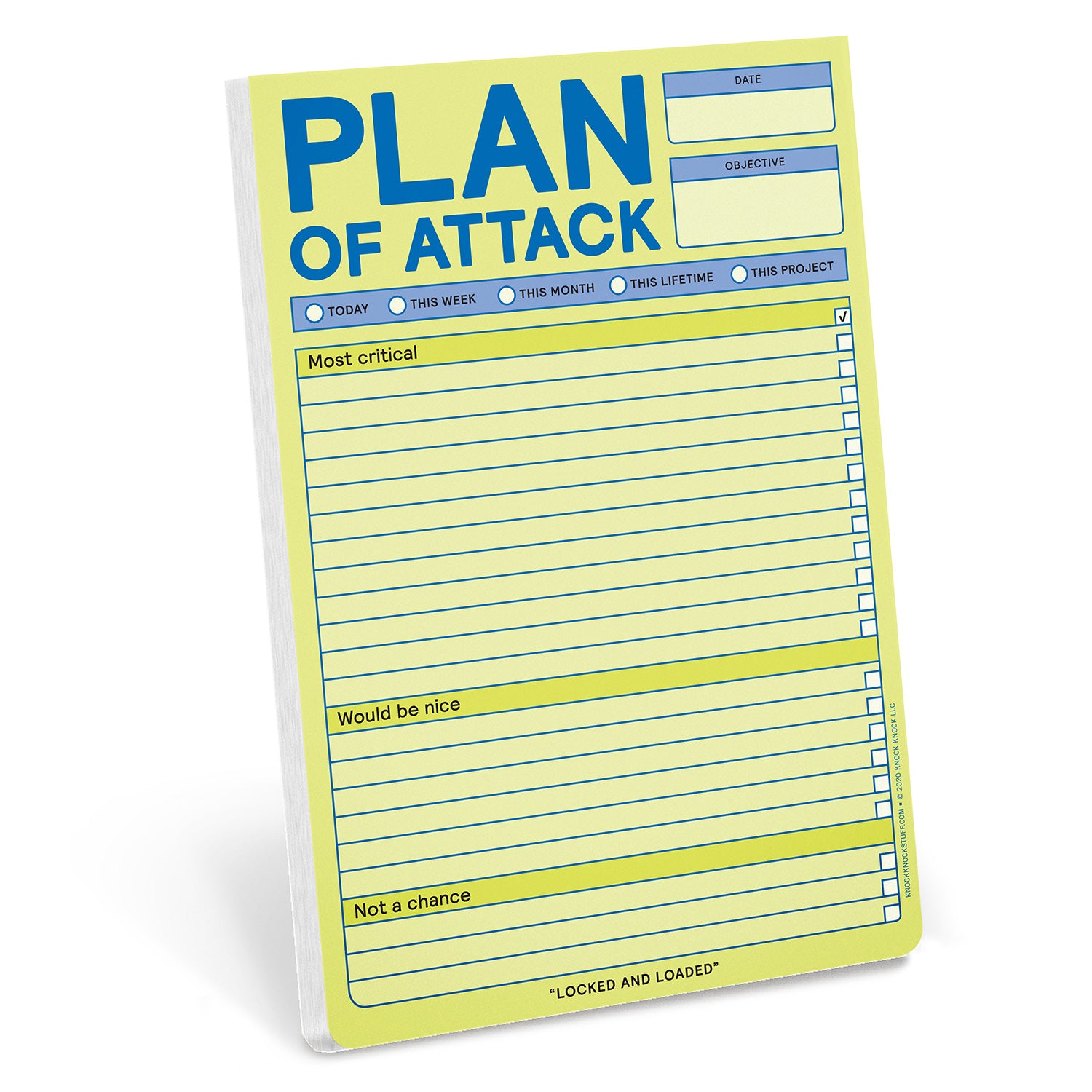 Plan of Attack Pad by Knock Knock, SKU: 12624