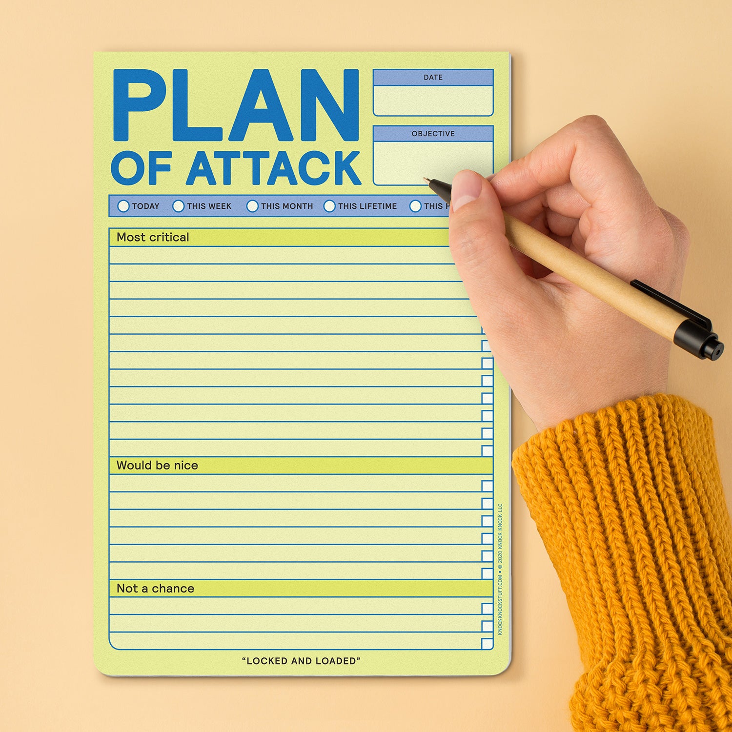 Plan of Attack Pad by Knock Knock, SKU: 12624