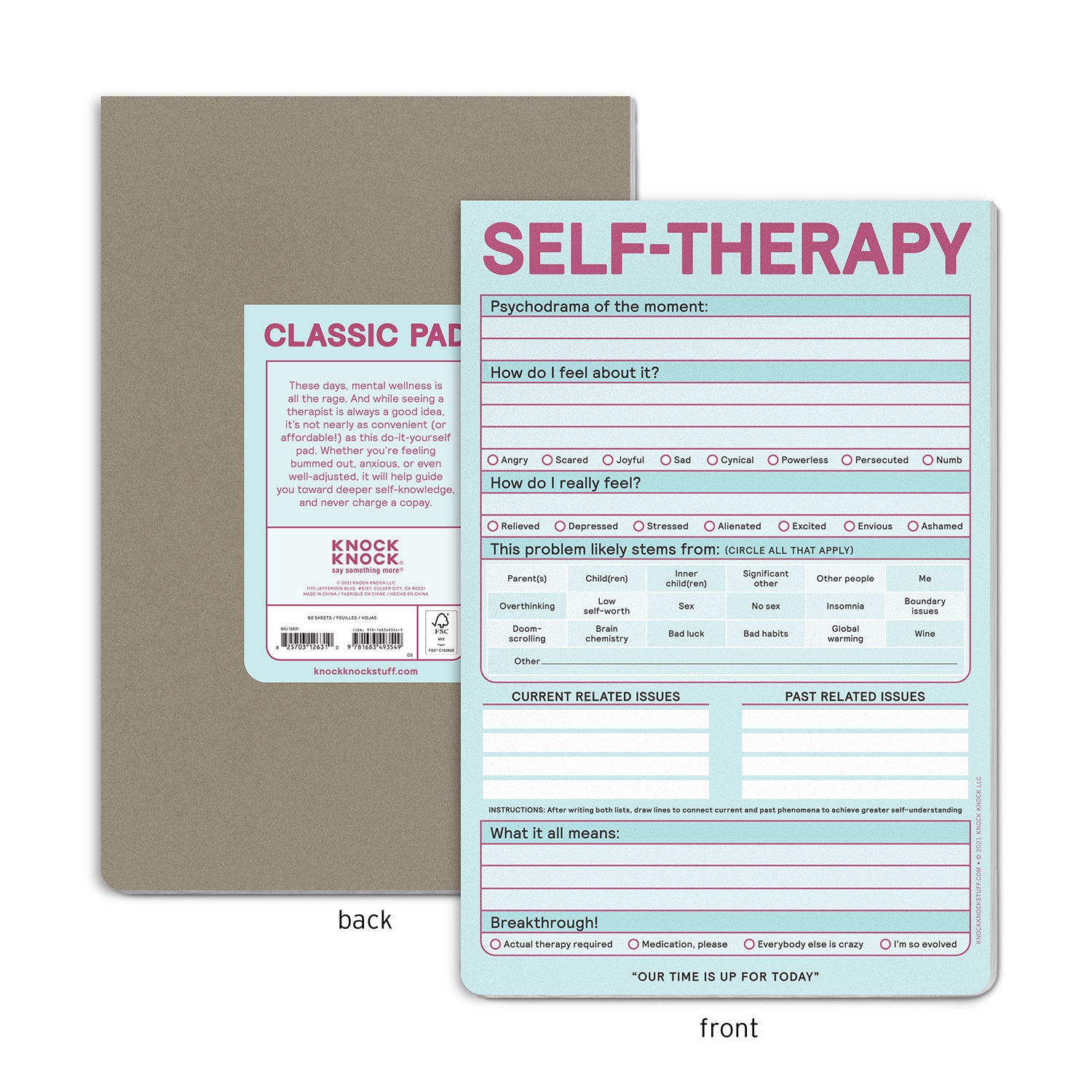 Knock Knock Self-Therapy Pad (Pastel Version)