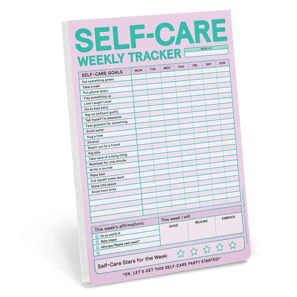 Self-Care Weekly Tracker Knock Knock Pad