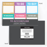 To Accomplish Sticky Notes Set / Packet