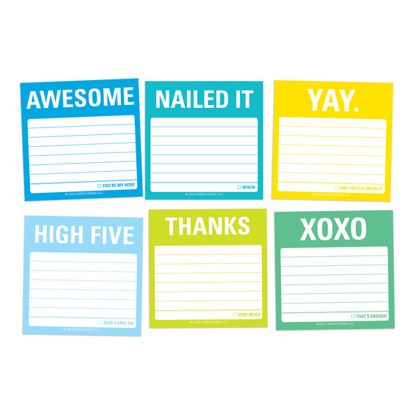 Knock Knock Adulting Large Sticky Notes (4 x 4-inches)