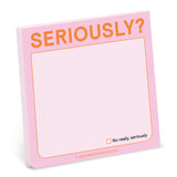 Knock Knock Seriously? Sticky Note (Pastel Version) Adhesive Paper Notepad - Knock Knock Stuff SKU 12713